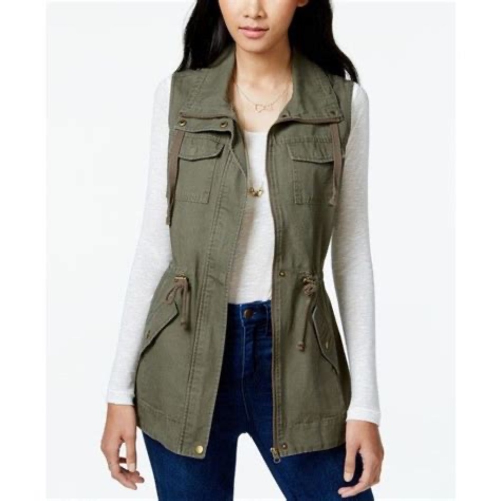 Army green utility vest